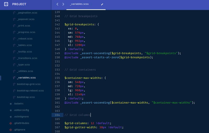 text editor - bootstrap grid customization