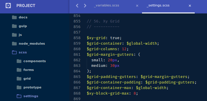 Foundation 6: Grid Gutters customisation