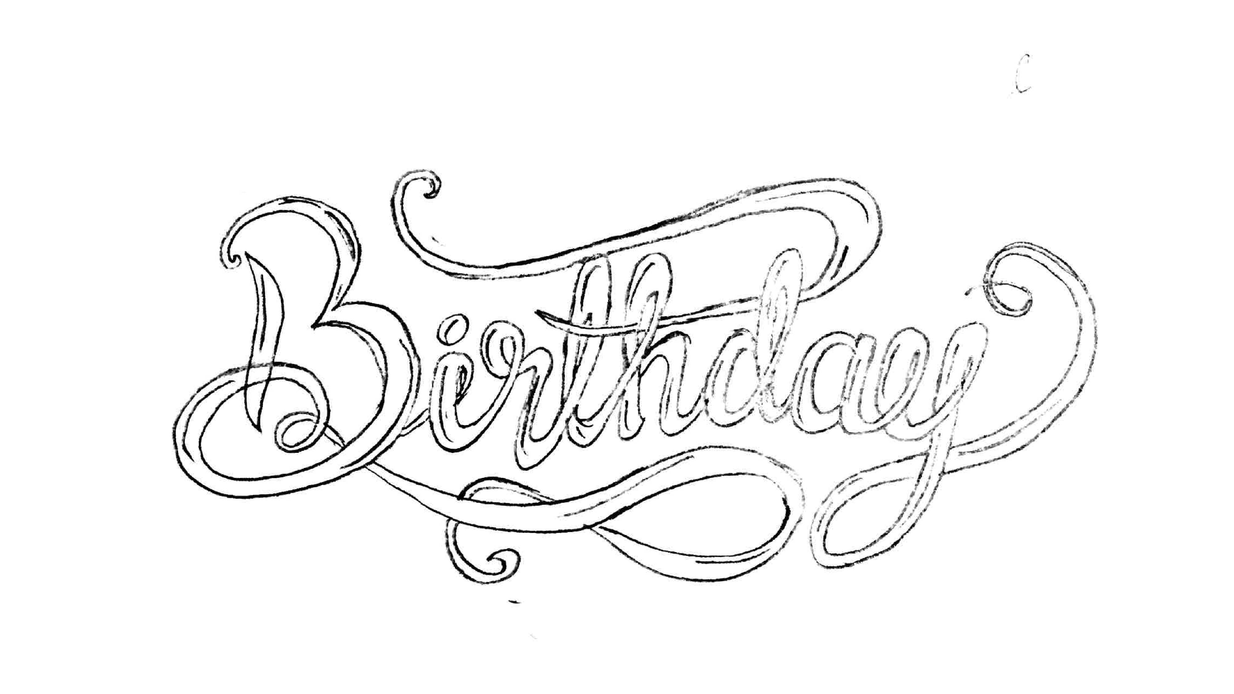 my hand lettering drawing