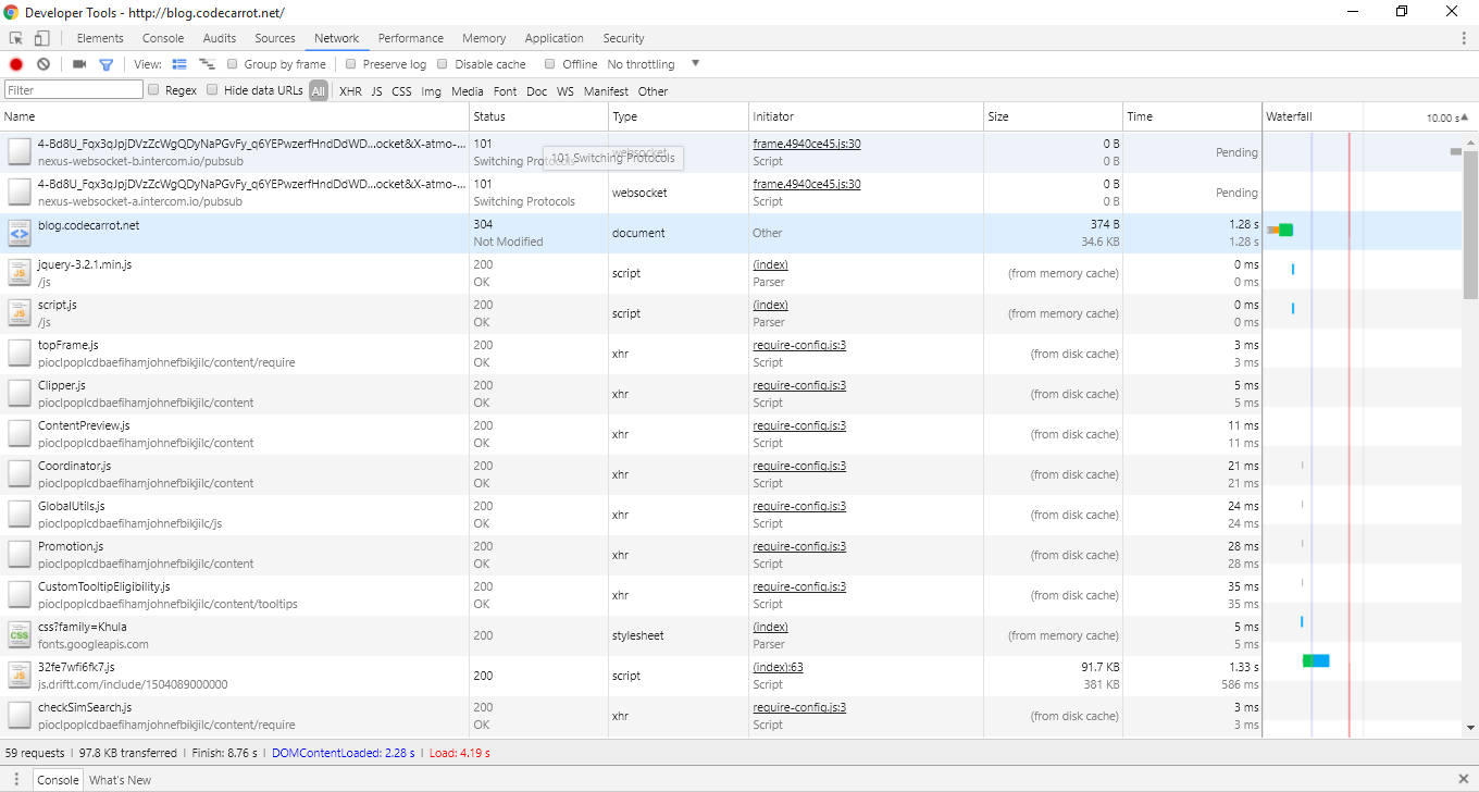 Using Chrome Dev Tools to Examine Asset Load Times