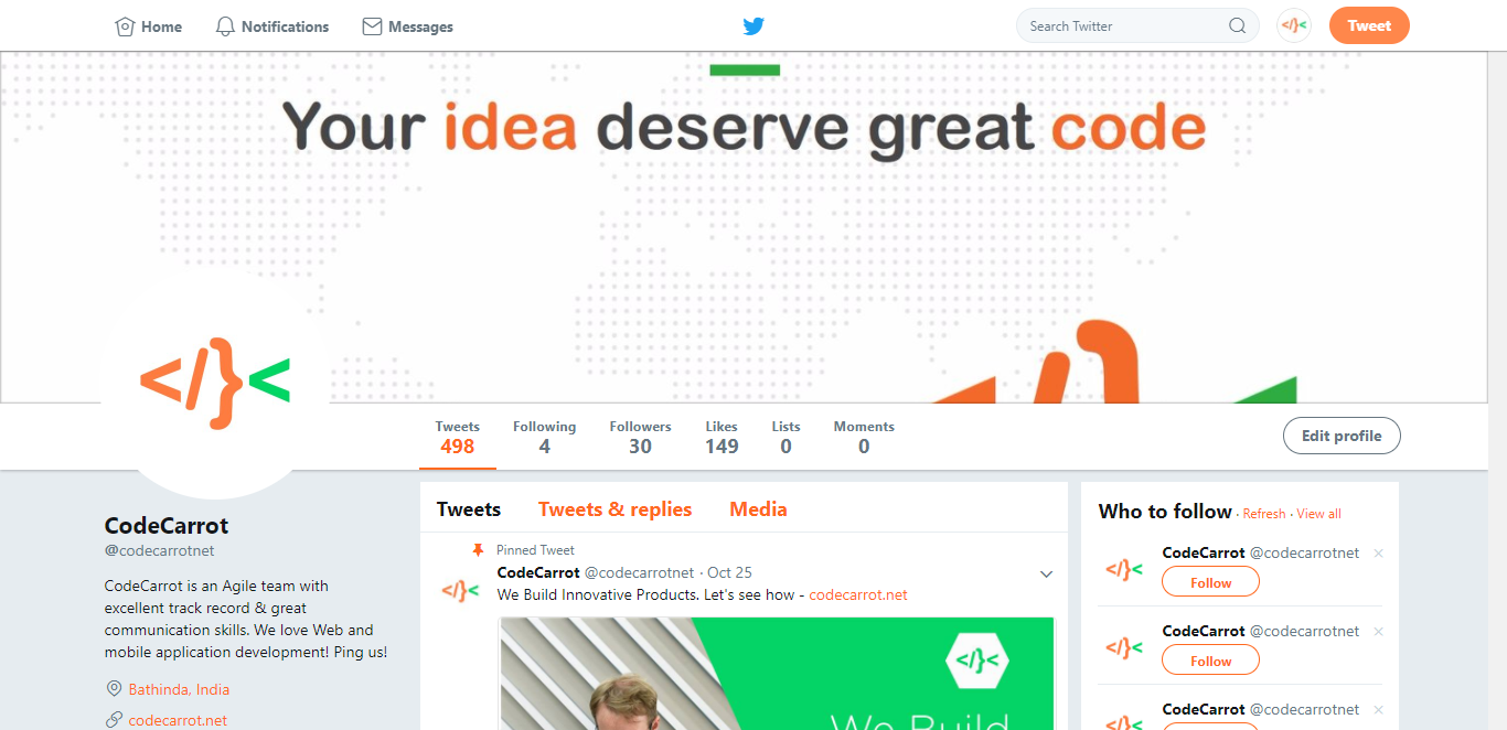 CodeCarrot Twitter Account