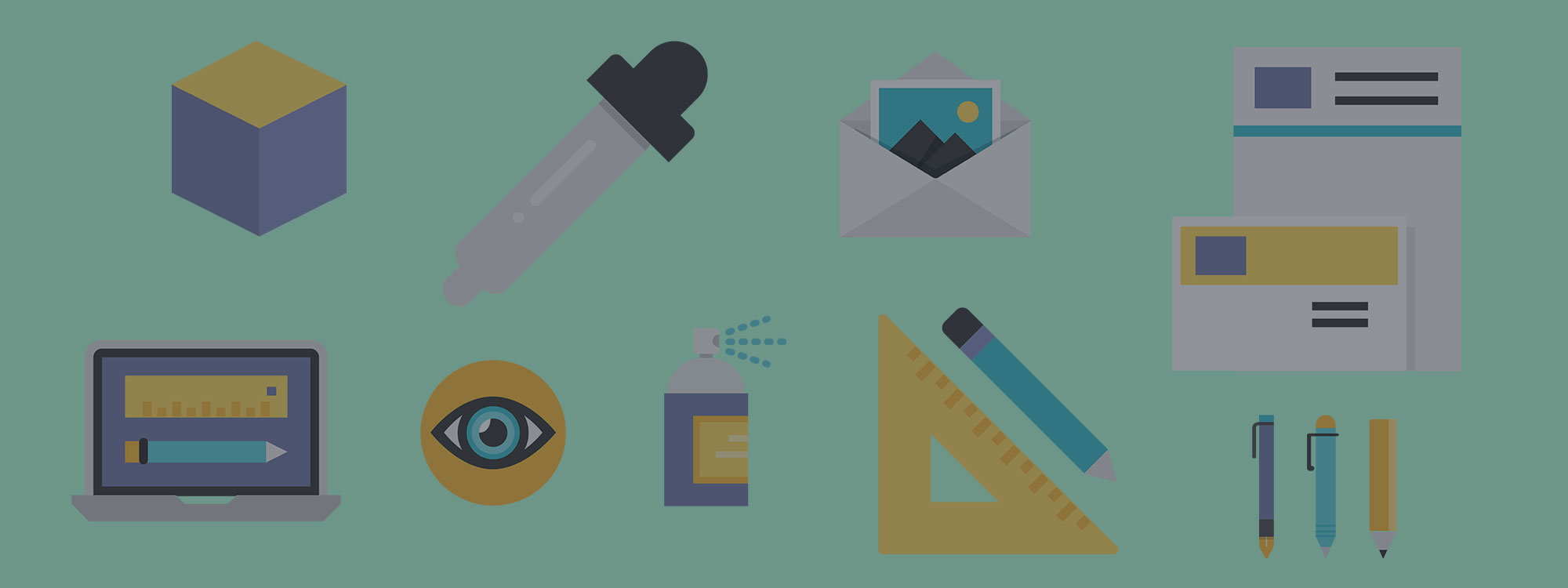 36 Flat Graphic Design Icons