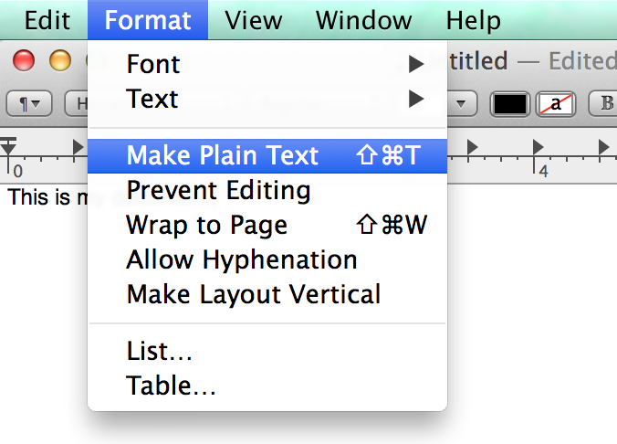 Make plain Text File
