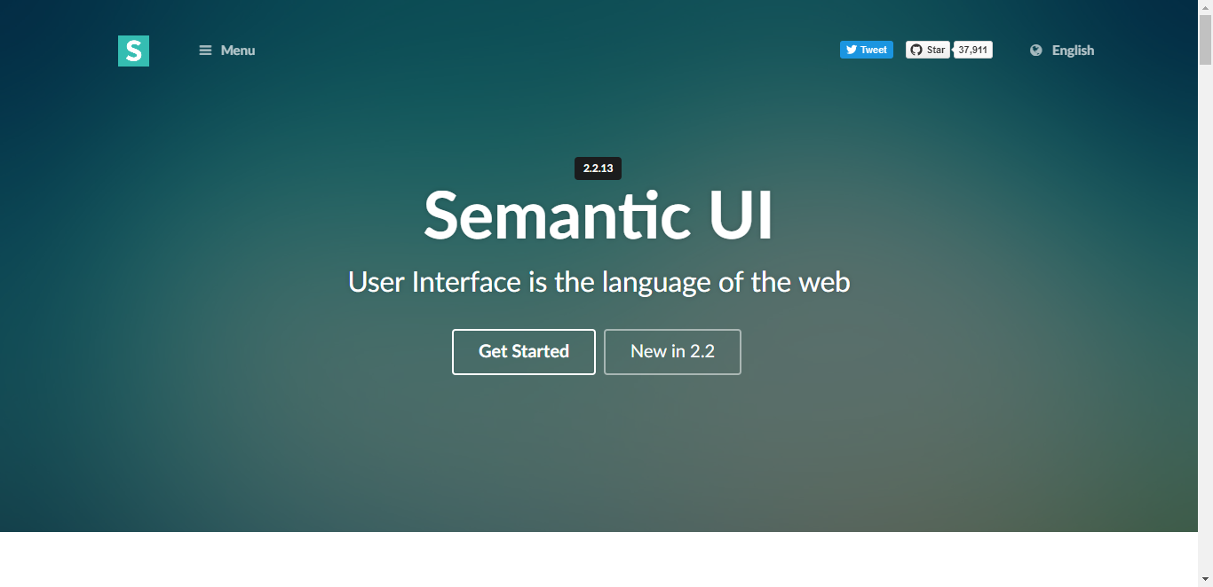 Sematic UI Website Screenshot