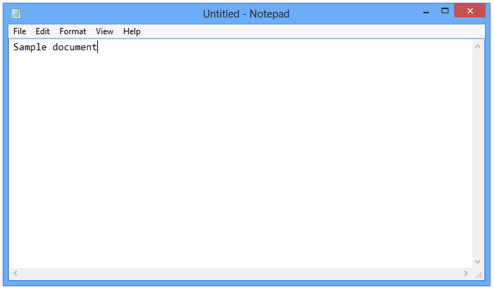 Windows 8 Notepad